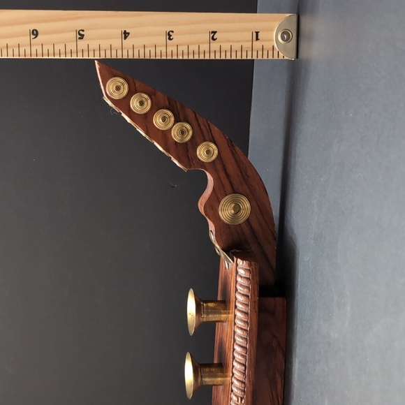 Vintage Kairali Mid-century Boho Wooden/Brass Gondola Boat Candle Holder. - Picture 11 of 11